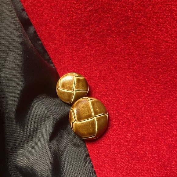 J Gallery Vintage Wool Blend Red Peacoat - Picture 11 of 13